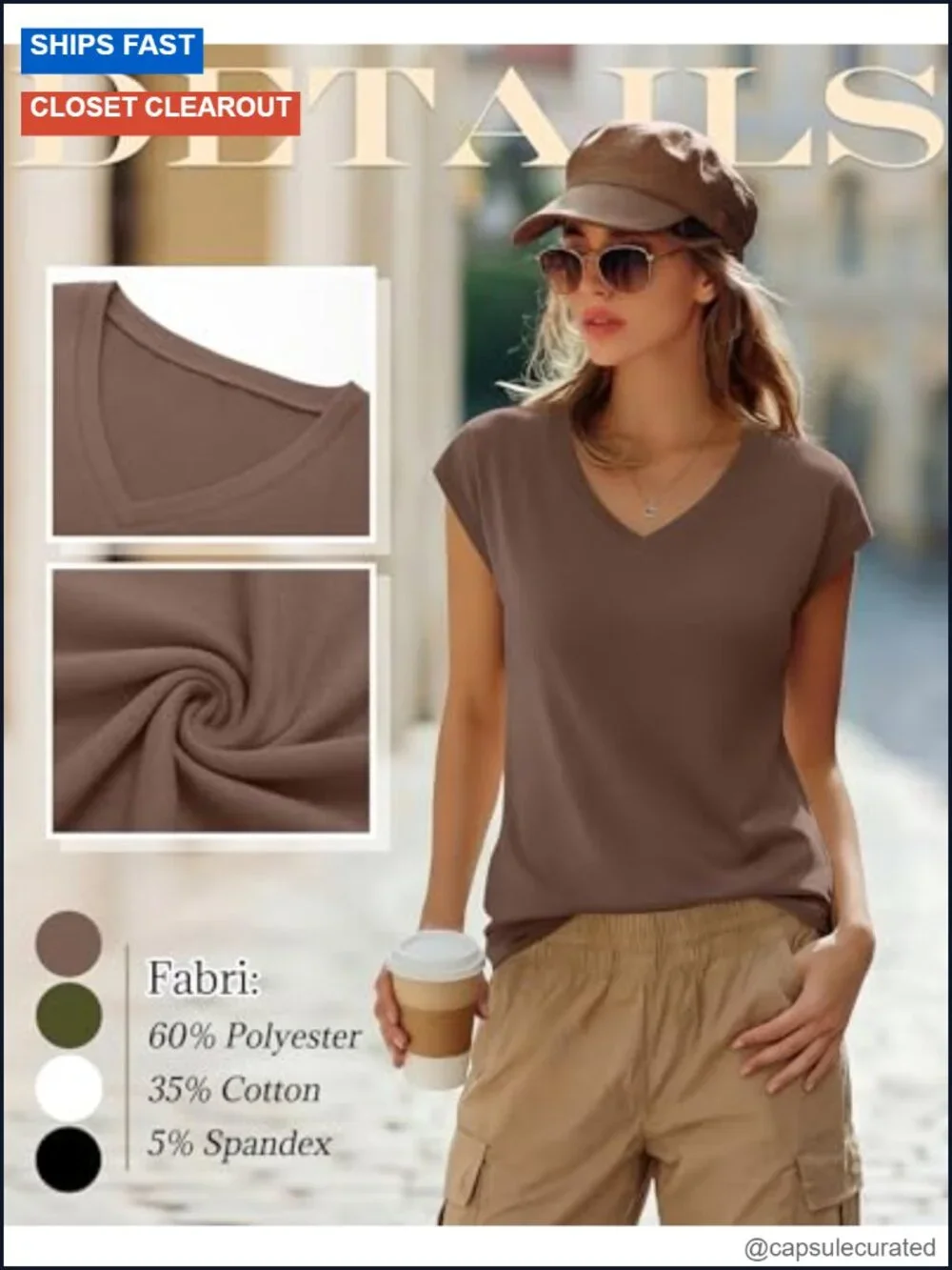 4 Pack Women's V Neck Short Sleeve Tees, Cap Sleeve Tops, Summer Basic Shirts,
